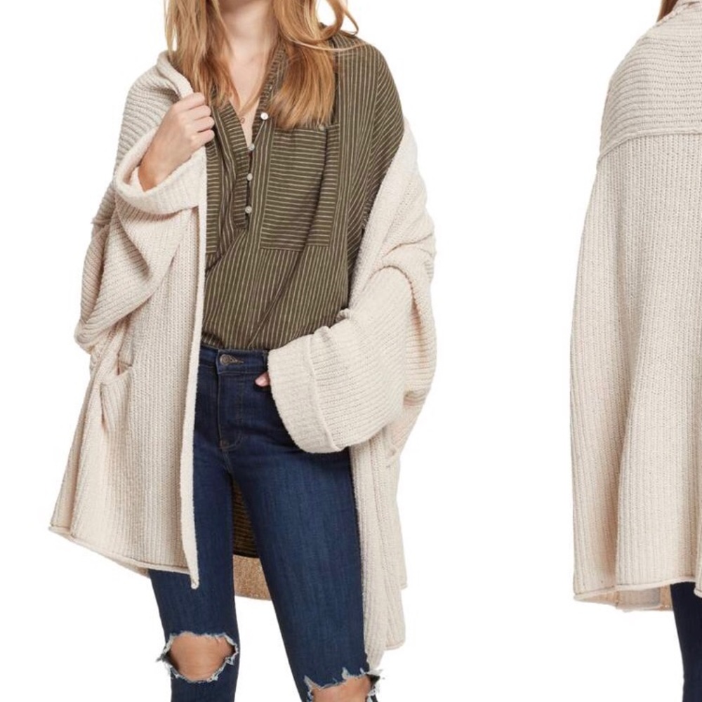 Free People low tide oversized sweater xs cream